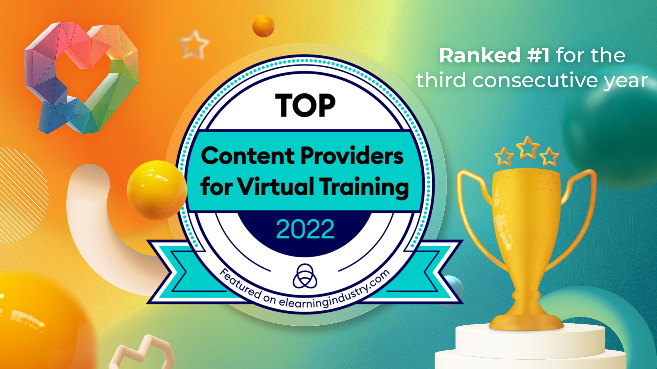 SweetRush named Top Content Provider for Virtual Training